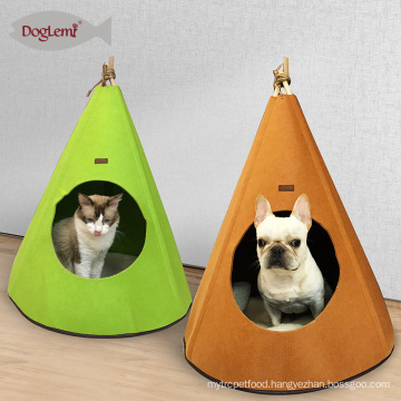 2017Doglemi Hot Selling Cheap Felt Foldable Pet Dog Cat Cave House